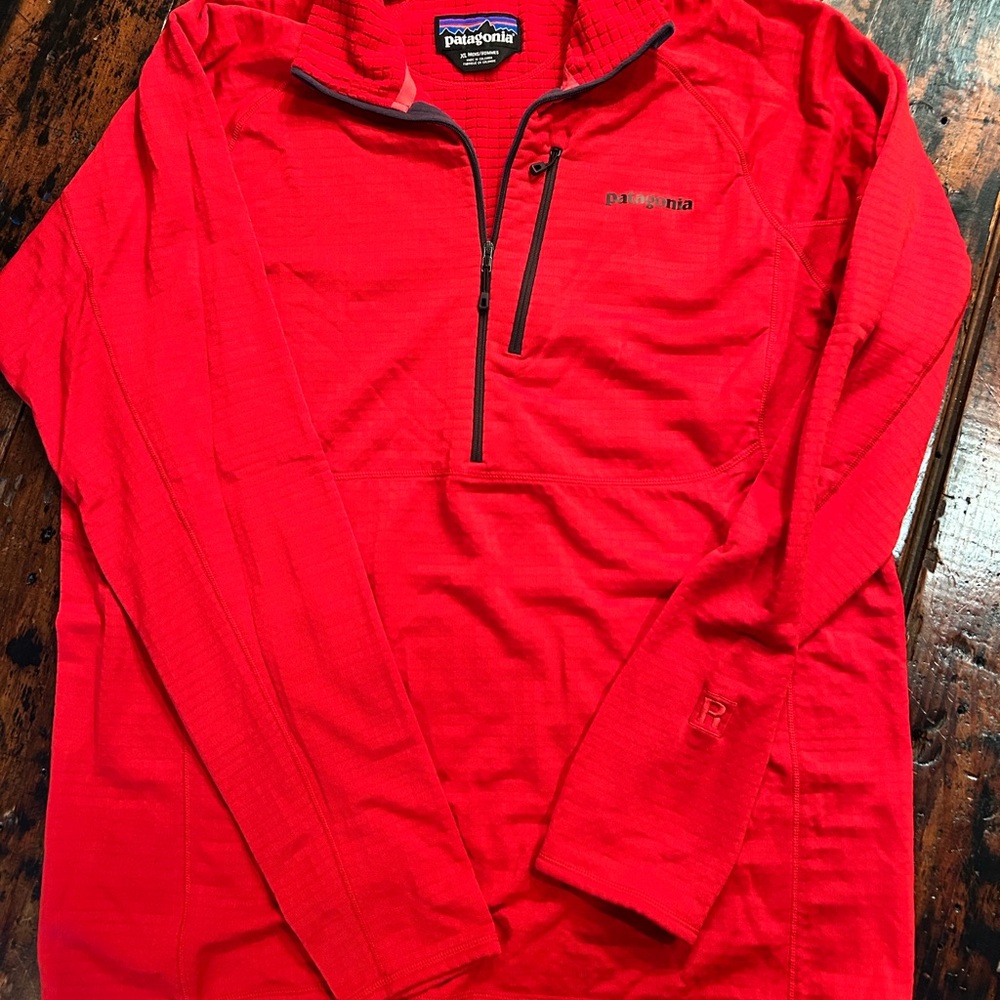 Patagonia Red Zip Up Sweater
